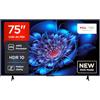 TCL 75P6K TV LED Direct da 75, TV HDR 4K, Smart TV con tecnologia Google TV (Dolby Audio, Motion Clarity, compatibile con Google Assistant e Alexa)
