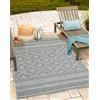 Mias Teppiche Mia's Teppiche Adora - tappeto moderno, stile boho, adatto per uso interno ed esterno, soprattutto piatto, ideale per cucina e sala da pranzo, grigio, 080x150cm