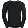 Odlo Uomo Maglietta termica a maniche lunghe ACTIVE X-WARM, Black, XXL
