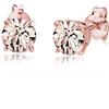 Elli Orecchini a Perno da Donna in Argento 925, Placcato Oro Rosa con Cristalli Swarovski