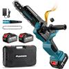 Supstable Mini Motosega a Batteria 8/6 Pollici, 8000mAh Motoseghe Elettrica Brushless, 900W, Oliatore Automatico, Tensione Catena Senza Attrezzi, Sega a Batteria per Potatura, Artigianato e Progetti