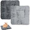 Ziyonix 2 Pezzi Letto di Peluche per Piccoli Animali Caldo Letto per Porcellini D'india Tappeto per Roditori Lavabile Coperta di Coniglio Tappetini da LettO per Criceto, Coniglio, Cincillà 30 x 30 cm