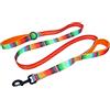 Leash Boss Leashboss, Guinzaglio per cani a doppio manico, collezione di modelli, guinzaglio riflettente per cani di taglia grande o media che tirano (arancione, coperta), guinzaglio per cani con due manici
