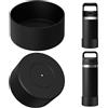 Linkidea 2 Pack Water Bottle Boot Compatibile con Yeti Rambler Jr. Kids 12oz, Rambler 12oz/18oz, Yonder 20oz/25oz, Silicone Antiscivolo Bottle Bottom Sleeve Protector, Bottle Bumper (Nero)
