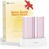 RORRY Scaldamani magnetici ricaricabili confezione da 2, scaldamani elettrici - rosa