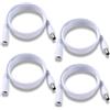 KUOQIY 4 Pezzi 1m 5.5x2.1 mm 24V 12V Cavi di Prolunga per Alimentazione DC, DC Cavo Estensione Maschio a Femmina 22AWG, per Telecamera Sicurezza CCTV, DVR, Bianco