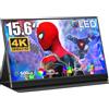 UPERFECT 4K QLED 15,6 Pollici Monitor Portatile con 3840 * 2160 UHD 100% AdobeRGB 1500:1 500 Nits Schermo per Laptop PC Cellulare Console di Gioco, Corpo in Metallo, Display Mobile Compatibile VESA