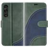 BoxTii Cover per Sony Xperia 1 VI, Custodia in PU Pelle Portafoglio, Magnetica Flip Cover a Libro con Slot per Schede per Sony Xperia 1 VI, Verde
