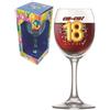 Dor BICCHIERE 18 ANNI Calice vetro Gadget stampato idea regalo festa 18° Compleanno