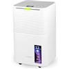 Turbionaire Epi 12 WIFI Deumidificatore Casa Muffa, Portatile, 12L/ 24h, Deumidificazione Smart, Timer, Adatto fino a 20㎡, Tanica da 2L, Finitura in ABS opaco, R290, Ruote Piroettanti