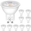 Caldarax Lampadine GU10 LED Spot, 5W (Equivalenti a 50W Alogena), Luce Bianco Caldo 2700K, 500 Lumen, 120° Angolo del Fascio, Basso Consumo, per Luci da Binario, Luci Incassate, Non Dimmerabile, 10 Pezzi