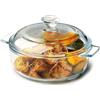 NUTRIUPS Mini -0.8L Casseruola Piatto con Coperchio di Vetro (XS-rotondo)