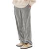 HOTake Pantaloni casual da uomo in velluto a coste elasticizzato, Grigio chiaro, 3XL