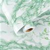 HotDecor Carta Da Parati Autoadesiva Verde Marmo Rotolo Adesivo Per Mobili Rivestimento Parete Cucina Adesivo Carta Da Parati Adesiva Muro Camera Da Letto Moderna Lavabile 40cm × 200cm