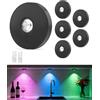 WUYOR Lampade LED RGB ricaricabili con telecomando, lampada da cucina sotto armadio con batteria 1500 mAh, intensità regolabile e timer, illuminazione senza fili da incollare per armadio, nero