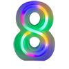 Nordstylee Luci a LED illuminate, lettere al neon per parete, per festa di compleanno, Natale, decorazione di nozze, numeri colorate (8)