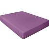 NIYS Luxury Bedding Lenzuolo con angoli in 100% cotone egiziano di qualità, 23 cm, Purple/Aubergine, King