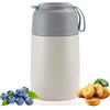 ZONJIE Contenitore termico per alimenti, 700 ml, contenitore termico per alimenti, in acciaio inox, con cucchiaio, pieghevole, contenitore per zuppe, contenitore termico per il pranzo, senza BPA