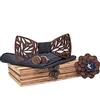 BEFORBIO Papillon in legno fatto a mano, chic e di tendenza, accessorio alla moda o idea regalo Facilmente regolabile Black 01 Taglia Unica