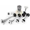 YIYIDA Tromba d'aria Dixie Air Horn 160db Corno da musica Tromba a cinque tubi argento elettrica impermeabile con pompa ad aria Tromba per camion tromba d'aria per auto per 12V Camion Nave Barca ecc
