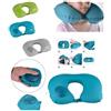 TrAdE shop Traesio® - Cuscino Viaggio Collo Collare Poggiatesta Cervicale Con Pompa Gonfiaggio