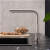 Fortis Brera Steel rubinetto da cucina, orientabile, 1570STEEL, Brera Steel acciaio inox spazzolato [Rubinetteria da Cucina > Rubinetti da Cucina]
