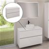 evineo ineo5 evo mobile con top La: 100 cm , con 2 scomparti estraibili, BE0958WH+BE0964WH, ineo5 evo [Mobili da Bagno > Mobili Lavabo]