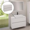 evineo ineo5 evo mobile con top La: 100 cm , con 2 scomparti estraibili, BE0958WM+BE0964WM, ineo5 evo [Mobili da Bagno > Mobili Lavabo]