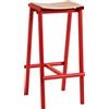 Hay - Sgabello alto Taburete - Rosso - Compensato - Designer Marc Morro