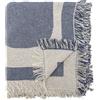 Bloomingville - Plaid Ethan - Blu - Cotone riciclato