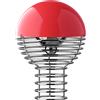 Verpan - Lampada senza fili ricaricabile Wire - Rosso - Acciaio cromato - Designer Verner Panton