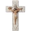 BC Buildclassic - Crocifisso della Santa Trinità Cattolica, decorazione spirituale per la casa di Gesù Cristo, regali devoti, altezza 24,1 cm, scultura religiosa da parete dipinta a mano