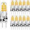 HUAMu 10 Pack Lampadina LED G4 Risparmio Energetico 3W Equivalente a 25W Lampada Alogena/Incandescenza Bulbi di Mais Angolo del Fascio a 360° AC/DC 12V 250LM Bianco Caldo 3000K