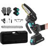 Cecotec Motosega Elettrica a Batteria 4" 21V MontanaForce 4000 Hand. 400W, Velocità 25000rpm, Ingrassatore a Bottone, Include 2 Batterie Nexus, Valigetta, Catena di Ricambio e Accessori