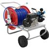AgriEuro TOP-LINE Kit motopompa elettrica da irrorazione con carrello - Bertolini Pumps POLY 2025 H.P. RTE.1 - Per prodotti chimici e acidi