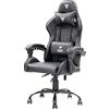 ITEK RHOMBUS PF10 Sedia Gaming ergon. Nera, schienale reclinabile, cuscino poggiatesta, sup. lombare, confort e design, ideale come sedia ufficio, sedia per studio o poltrona per gamer
