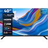 Metz TV 40 Pollici Full HD Display LED DVB-T2 / S2 Classe F Borderless colore Nero - 40MTE2000Z