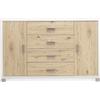 Ikone Madia con 2 ante e 4 cassetti 137 cm in legno Rovere Rustico - AMAL - Ikone