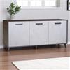 LIBEROSHOPPING Madia in legno 160 cm a 3 ante Cemento Chiaro e struttura Antracite - LAELA - LIBEROSHOPPING