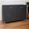 LIBEROSHOPPING Madia in Legno 2 Ante 110x45 cm Drexa Antracite Spatolato - LIBEROSHOPPING
