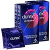 Durex 4x Durex Preservativi Intense HC con Rilievi e Nervature Stimolanti Condom Forma Easy-On - 4 Confezioni da 6 Profilattici