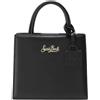 MC2 Saint Barth borsa donna SHOP BAG MINI in pelle nera Nero TU