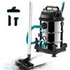 Cecotec Aspiratore per solidi e liquidi 30 L Conga Rockstar Wet & Dry Steel Pro. 1600 W, 23 kPa, Sistema di drenaggio, Aspirapolvere e soffiante, Struttura in metallo, Ruote, Raggio d'azione 5 m