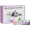 Clinique Set Take The Day Off Balm 125ml + 30ml + 15ml Set con balsamo struccante, detergente e crema giorno