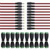 Aiqeer 10 Paia 2.1X5.5 mm DC Alimentazione Connettore Spina Jack Adattatore e 10 Paia Maschio Femmina DC Power Pigtail Connettore, per CCTV Sicurezza Telecamera e LED Strisce