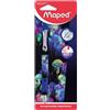 Maped - Penna stilografica Deepsea Paradise in acciaio - Punta Iridium - Corpo decorato con meduse