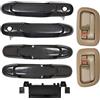 Lcyolada Set di 7 maniglie per porta Toyota Sienna 1998-2003, ricambio # 80850 80357 80359 80533 80504 79600 anteriore posteriore sinistro lato passeggero esterno destro lato passeggero interno maniglie e