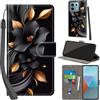 PHINIENLAND Cover per Xiaomi Redmi Note 13 Pro 5G custodia portafoglio Fiori | 3 scomparti carte, 1 tasca banconote, Chiusura magnetica, Supporto, Pelle PU flip cover per Redmi Note 13 Pro 5G