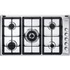DELONGHI De Longhi PLI 59 GHD Linea Professional Piano cottura a Gas 5 Fuochi Griglie in Ghisa Bruciatore Tripla Corona 90 cm Acciaio Inox
