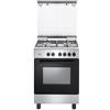 DELONGHI De Longhi FMX 64 L Cucina a Gas 4 Fuochi Forno Elettrico Ventilato con Grill Larghezza x Profondita' 60x60 cm Classe energetica A colore Inox